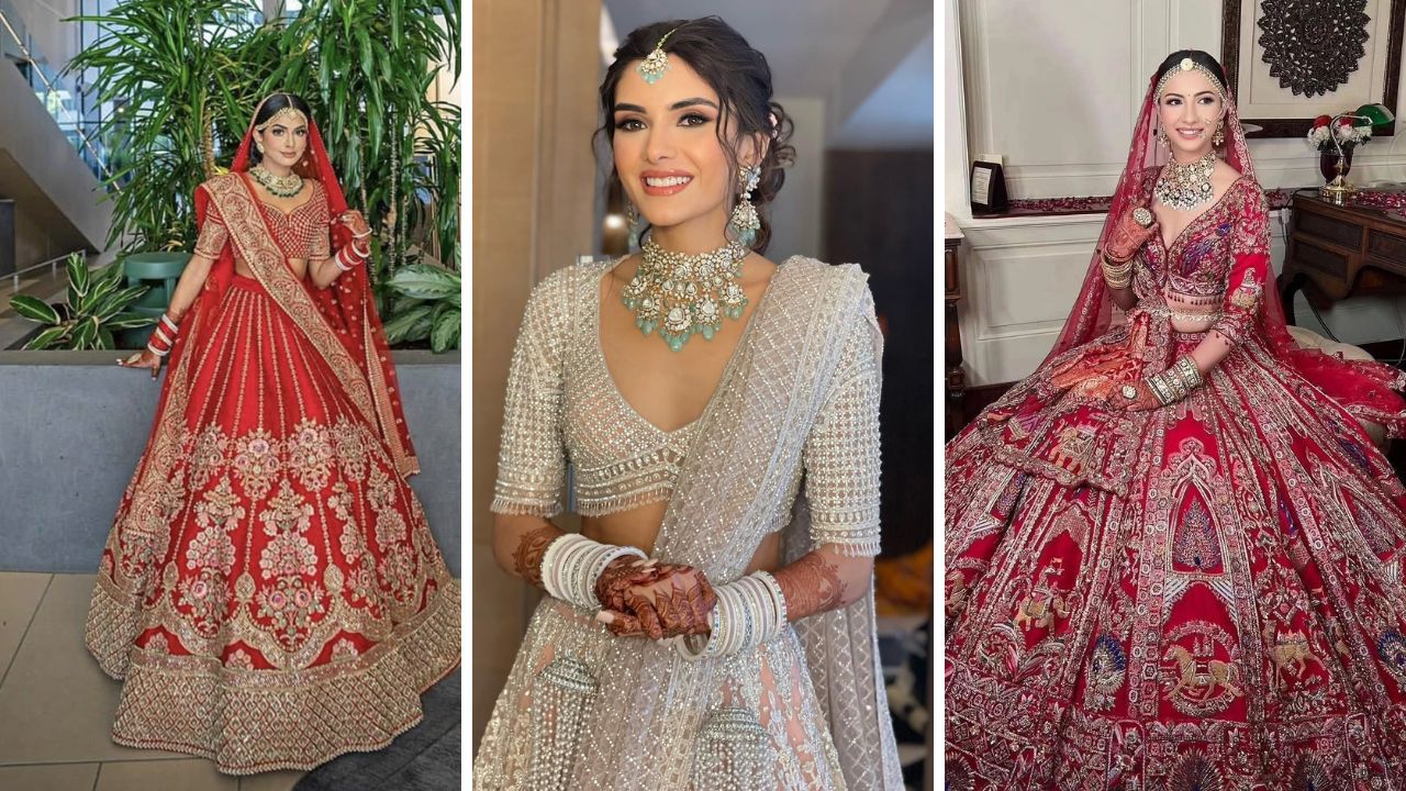 लग्नातील रिशेप्शन लुकसाठी 'या' रंगाच्या डिझायनर लेहेंग्याची करा निवड