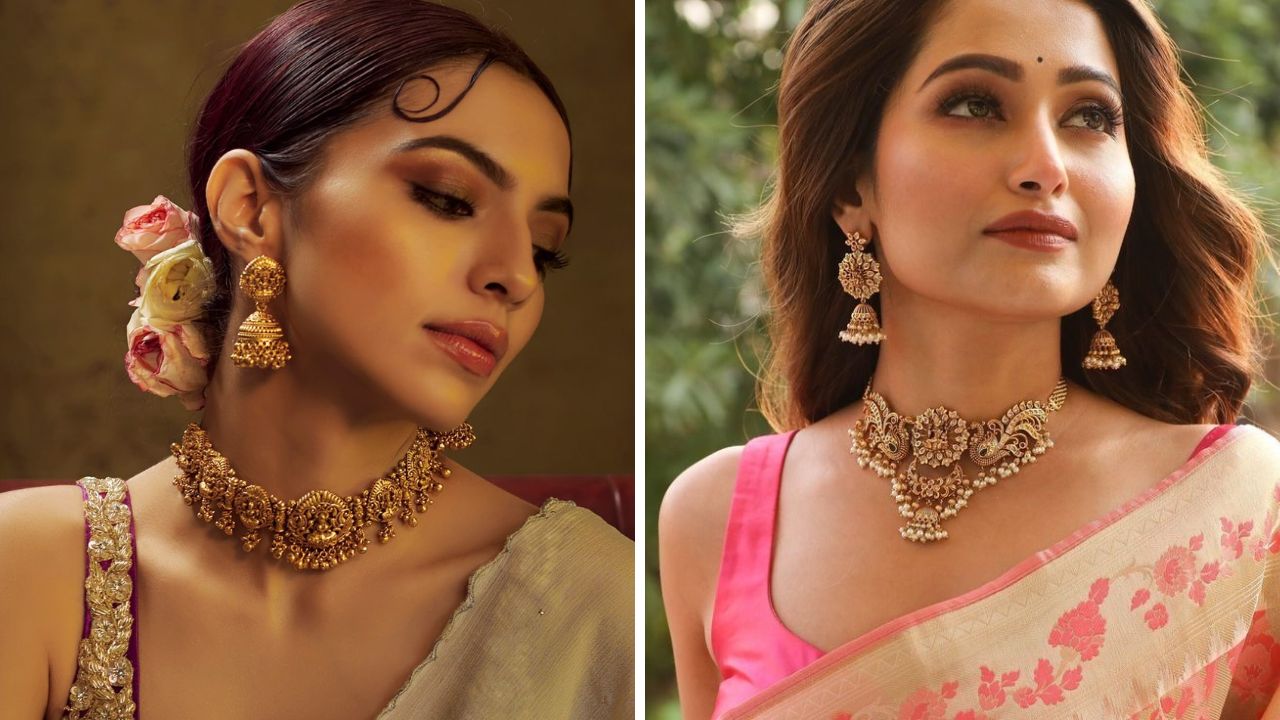 टेम्पल दागिन्यांमध्ये जड हार, जाड बांगड्या, झुमकेदार कानातले, कमरेपट्टे, पायल आणि मांग टिक्का इत्यादी अनेक सोन्याचे दागिने तयार केले जातात. 