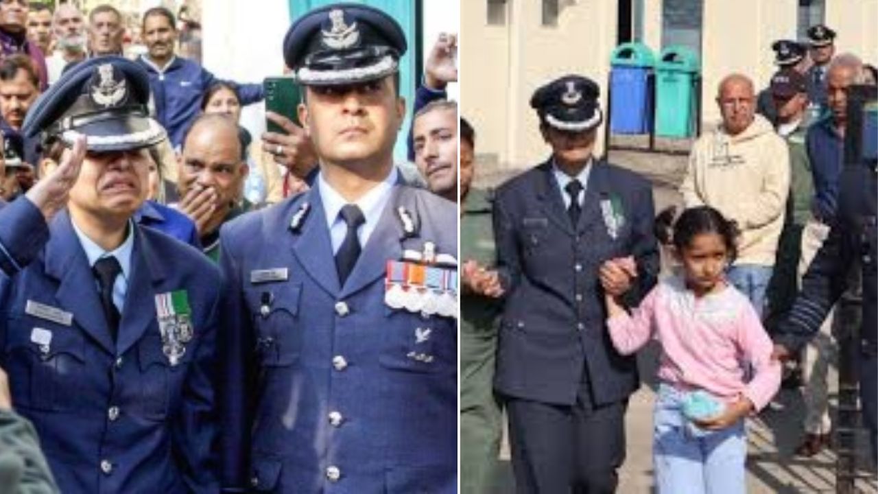 बायकोच्या डोळ्यात पाणी अन् मुलीचा थरथरता हात; कमांडर नमांश स्लाय यांना अखेरचा भावनिक निरोप, हृदयद्रावक VIDEO VIRAL