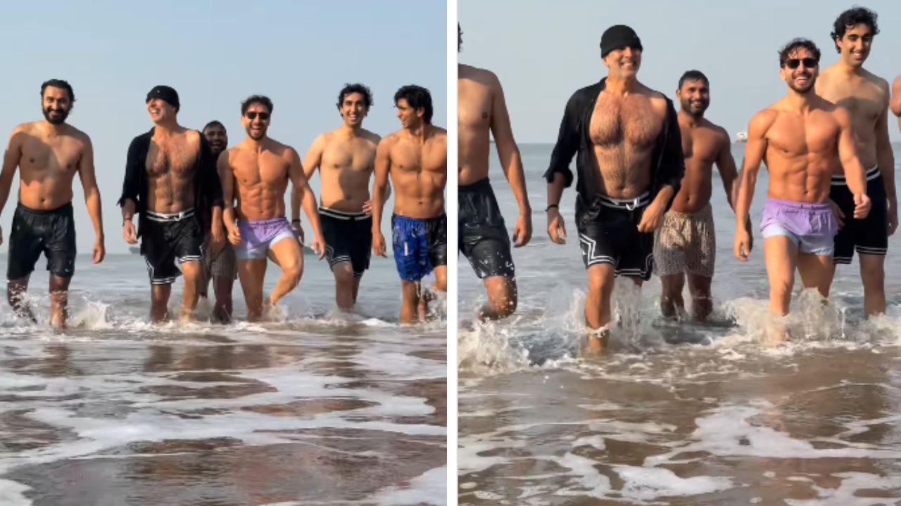 जुहू बीचवर अक्षय-कुमार आणि टायगर; ‘देसी बॉईज’ मोमेंट्स पाहून चाहते थक्क, म्हणाले, ”५८ वर्षांचा..?”