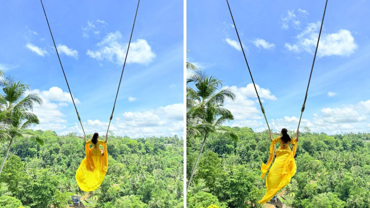 मायलेकींनी बालीतील स्विंग स्पॉटवर मस्त आनंद घेतला आहे. आणि मस्त फोटोशूट देखील केले आहे.