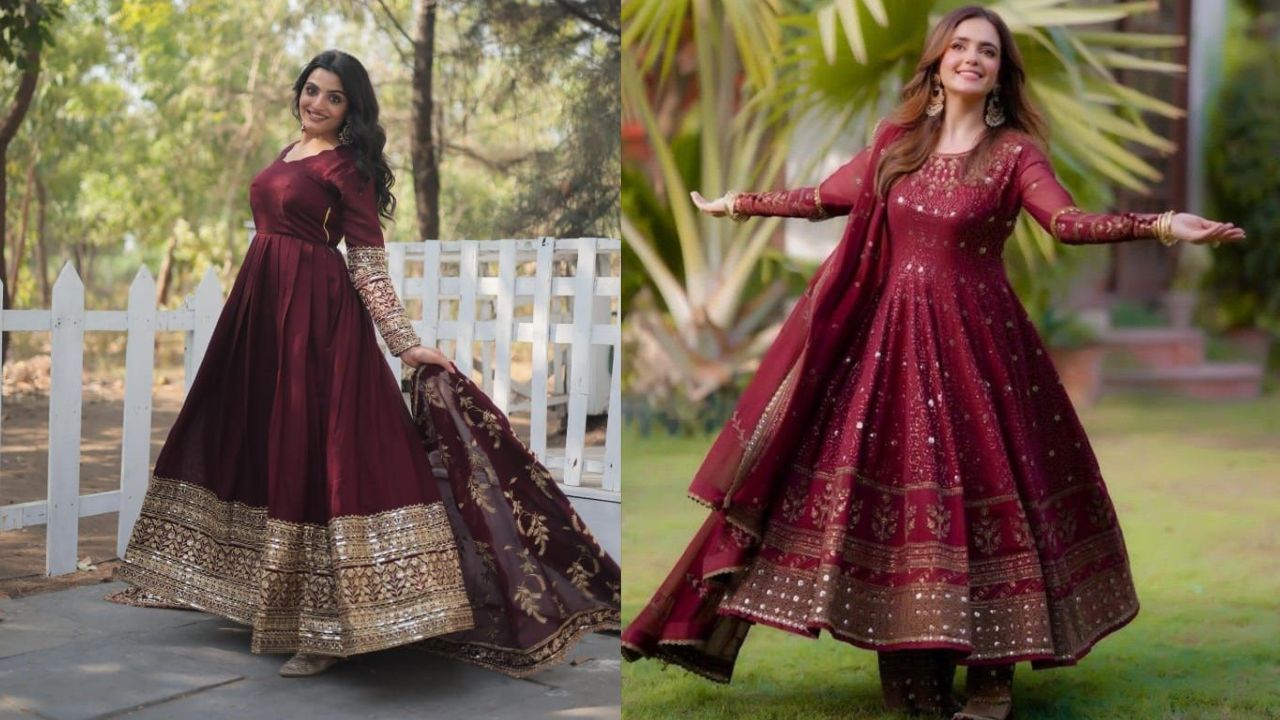 अनारकलीच्या सूटची रचनाही खूप खास आहे.यात फिटेड टॉप आणि फ्लेर्ड बॉटम डिझाइन आहे, जे चालताना एक सुंदर फ्लोइंग लूक देते.पूर्वी, ते फक्त रेशीम आणि मखमलीपासून बनवले जात होते,