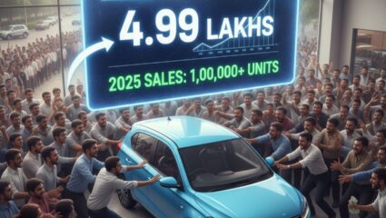 4.99 लाखांच्या ‘या’ कारसाठी ग्राहक ठार वेडे! 2025 मध्ये 1.65 लाखांहून अधिक युनिट्सची रेकॉर्डब्रेक विक्री
