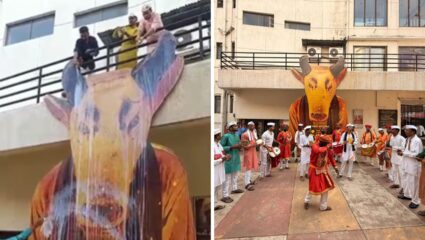 Marathi Movie : गोंधळी बांधवांचा चित्रपटाला पारंपरिक अभिषेक,  ‘गोंधळ’ चित्रपटाच्या टीमसाठी अनोखा सन्मान