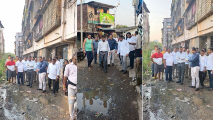 KDMC News : कल्याणमधील ‘या’ भागात रस्ते आणि नाल्यांची दुरावस्था, नागरीकांनी समस्या मांडताच माजी नगरसेवकांनी केला पाहणी