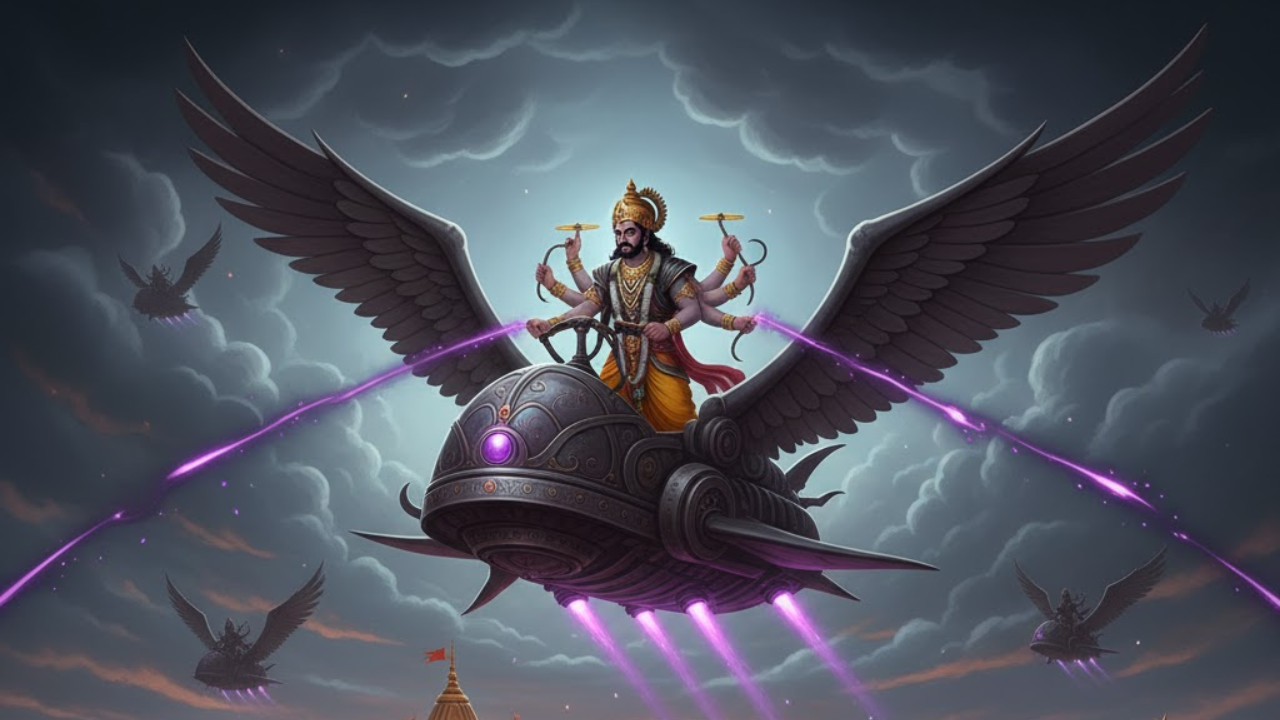 त्या काळात विमान असणे म्हणजे एक आश्चर्यच! त्याने युद्धाची अशी रणनिती आखली की श्रीकृष्णालाही काही क्षणासाठी संभ्रम झाला.