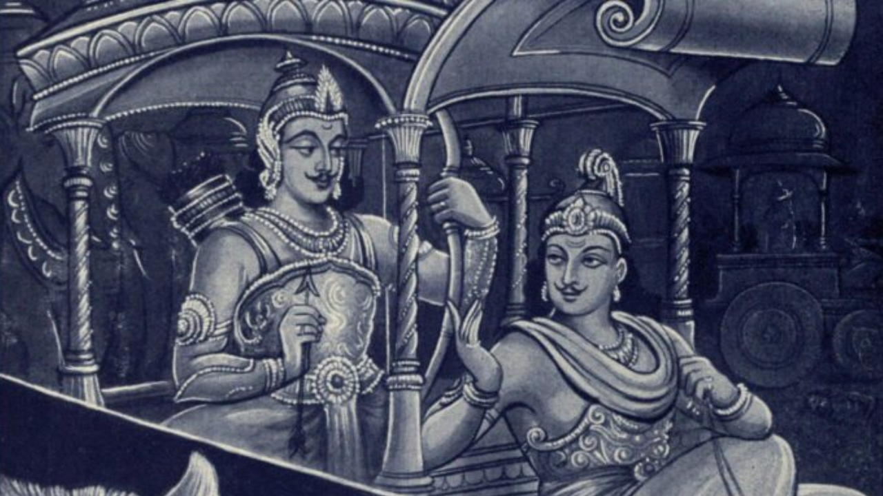 युद्धादरम्यान, अर्जुनाने श्रीकृष्णाला