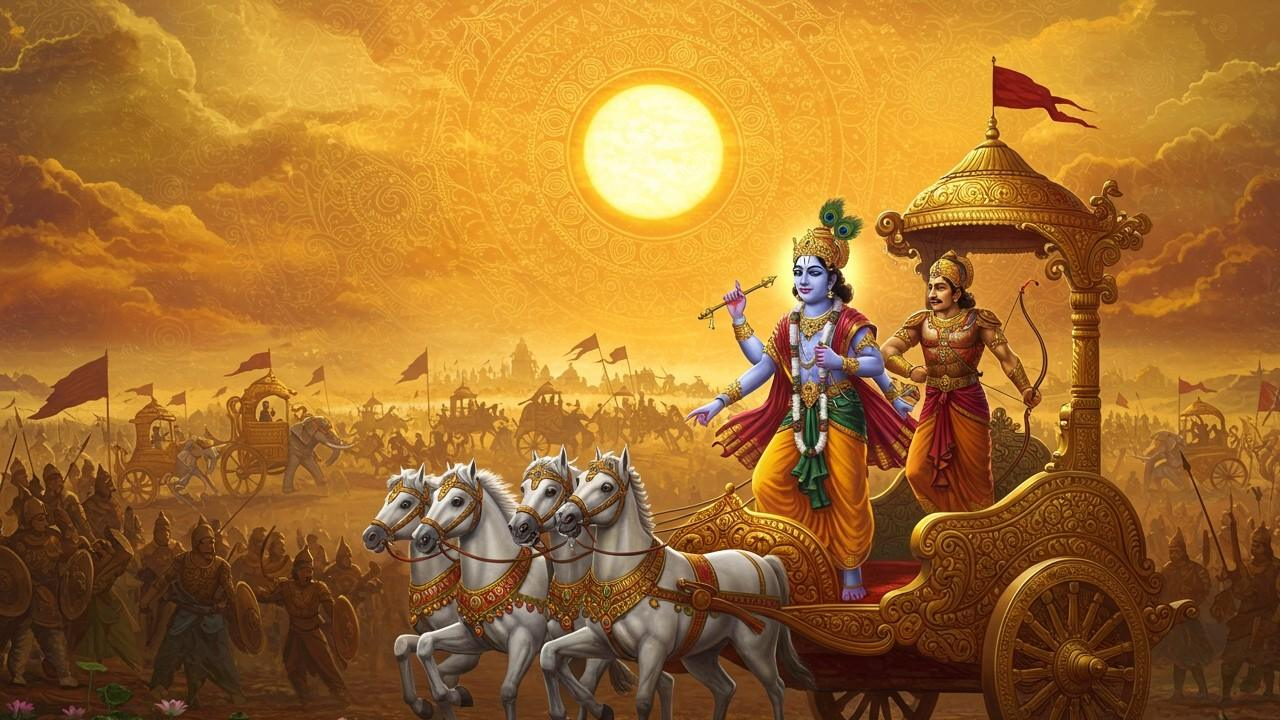 त्यावेळी भगवंत विष्णूही तिथे उपस्थित असतात. ते पृथ्वीला वर देतात की ते हे कार्य पूर्ण करण्यासाठी स्वतः अवतार घेतील आणि कौरव दुर्योधनाच्या हस्ते हे कार्य पूर्ण होईल.