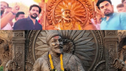 ‘गनिमी कावा’, अनेक महिने गुंडाळून ठेवलेल्या शिवस्मारकाचे अमित ठाकरे यांच्या हस्ते अनावरण