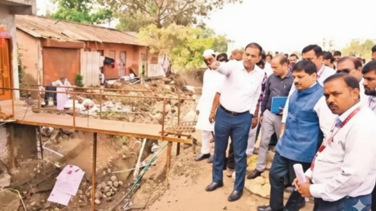 Ahilyanagar News: नुकसानग्रस्तांशी केंद्रीय समितीचा संवाद, पाथर्डी तालुक्यातील विविध गावांना दिली भेट