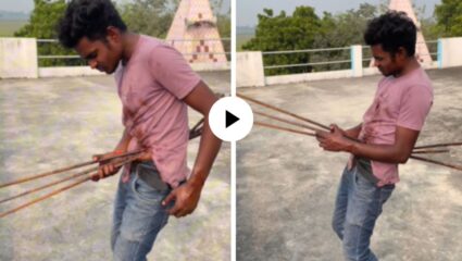 पोटाच्या आरपार घुसली लोखंडी सळई, वाटलं जीव जातोय पण शेवटी उलगडलं फिल्मी सत्य… पाहून सर्वच झाले अवाक्; Video Viral