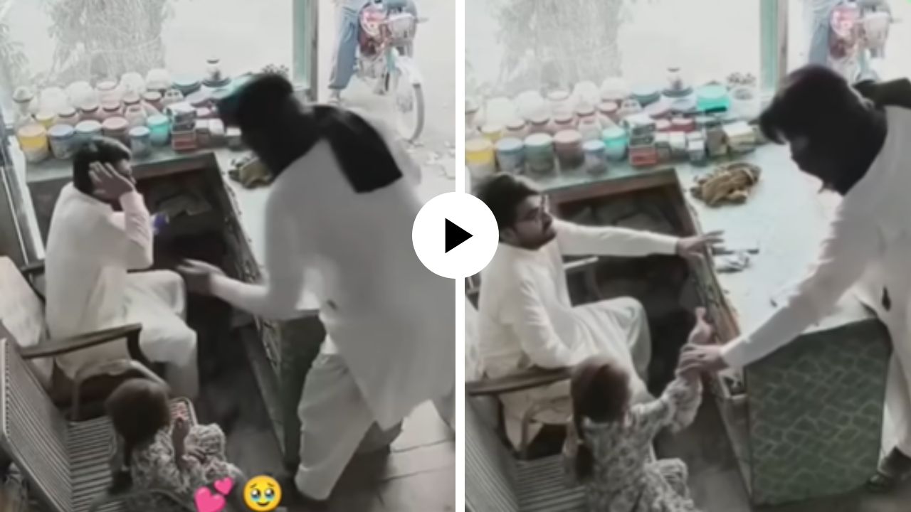 चिमुकलीच्या निरागसतेवर चोरही पिघळला, चोरीचं सर्व सामान वडिलांना केलं परत… लोक म्हणाले, “क्या चोर बेनेगा तू”; Video Viral