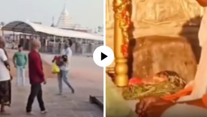दैवी चमत्कार! बेशुद्ध मुलाला हातात घेऊन हताश बाप पोहचला जगन्नाथाच्या दारी, आरतीवेळी मुलाने उघडले डोळे अन्… Video Viral