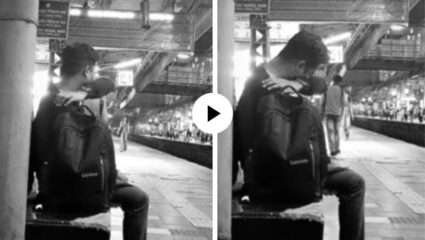 पुरुषांनाही रडू येत…! मनातील दुःख अश्रूंनी केलं व्यक्त, खांद्यावर जबाबदारीच्या बेड्या अन् रेल्वे स्टेशनवरचा तो Video Viral