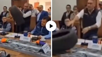 सिधी बात नो बकवास! मॅनेजरने उशीरा आल्याचा पुरावा मागताच कर्मचाऱ्याने टेबलावर फेकून मारला पंक्चर टायर; मजेदार Video Viral