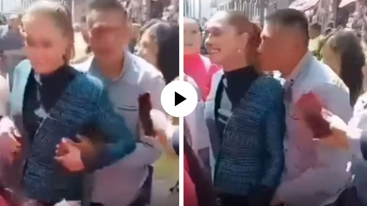 रस्त्यावर जनतेशी संवाद साधताना मेक्सिकन राष्ट्राध्यक्षांसोबत घडलं असं काही; छाती पकडली, जवळ ओढले अन् चुंबन घेताच… Video Viral