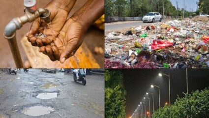 वसमतची ‘विकास’ फसवणूक; कोट्यवधी खर्च, ठेकेदारांचे वैभव वाढले, शहर मात्र खड्ड्यात