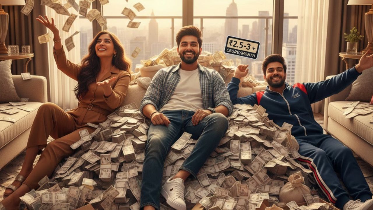 भारतातील हे YouTubers अक्षरशः पैशांच्या थारोळ्यात लोळतायत! एकाची महिन्याची कमाई तब्बल 2.5 ते 3 कोटी रुपये