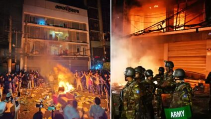 Bangladesh Violence: रक्ताने माखला लोकशाहीचा चेहरा! ‘भारतामुळे’ बांगलादेशात पत्रकारांना जिवंत जाळण्याचा प्रयत्न; VIDEO VIRAL