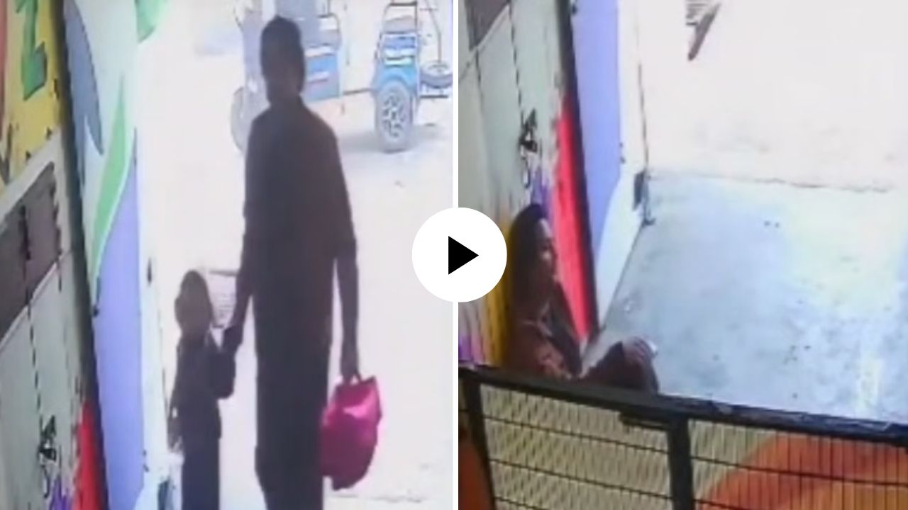 बाप-लेकीची झाली शेवटची भेट! शाळेत सोडायला गेले अन् काळाने केला घाला, हृदयद्रावक VIDEO VIRAL