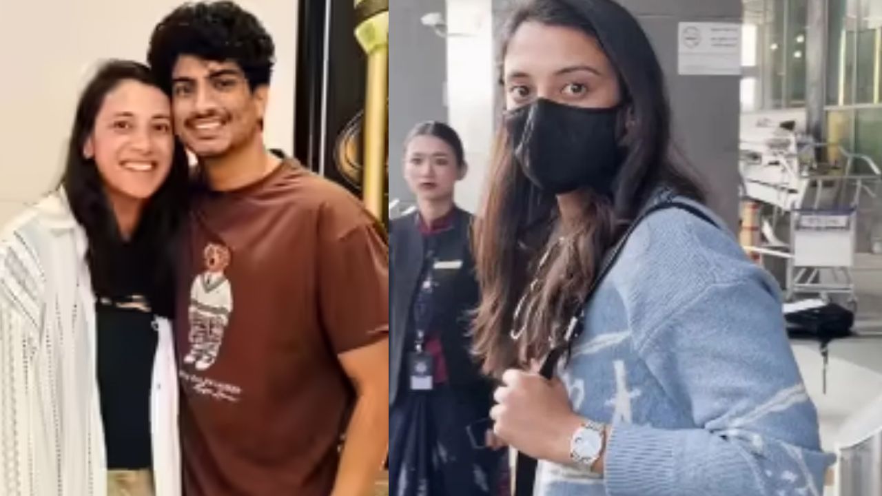 लग्न मोडल्यानंतर Smriti Mandhana पहिल्यांदाच कॅमेऱ्यासमोर…; दिल्ली विमानतळावरील व्हिडिओ व्हायरल 