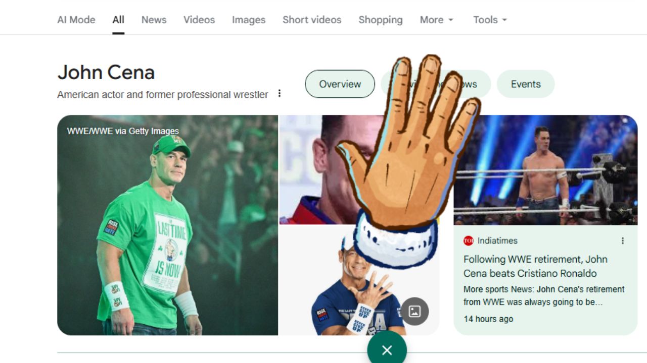 John Cena फॅन्ससाठी अनोखं सरप्राईज! Google वर नाव टाइप करताच स्क्रीनवर दिसेल खास इफेक्ट, आत्ताच करा ट्राय