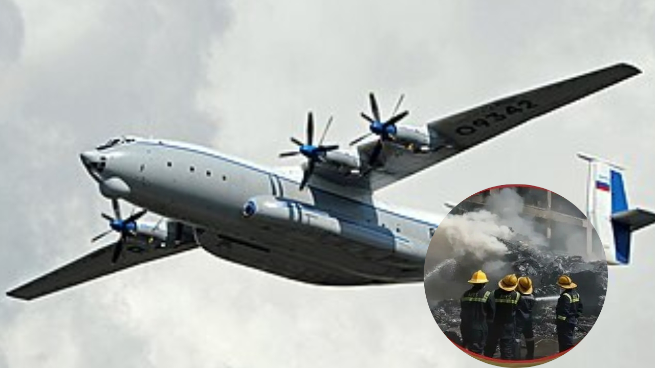 Russian सैन्याचे बलाढ्य An-22 प्लेन क्रॅश; रेस्क्यू ऑपरेशन सुरू, 7 क्रू मेंबर्स…