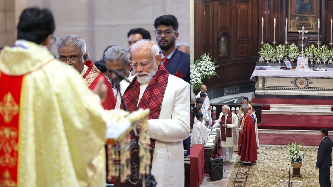 PM नरेंद्र मोदींचे खास Christmas सेलिब्रेशन; दिल्लीतील कॅथेड्रल चर्चला दिली भेट, पहा खास फोटो