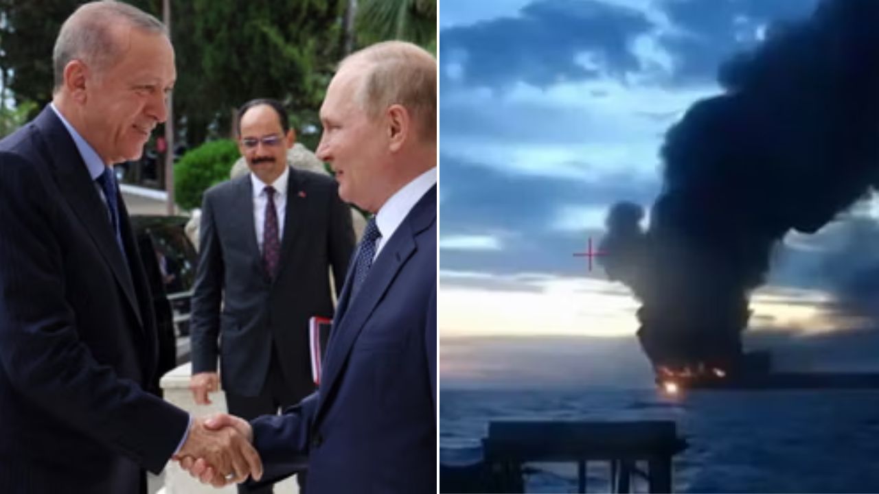 मैत्री की दगाबाजी? इकडे एर्दोगान-पुतिन भेट अन् तिकडे ब्लॅक सीमध्ये खळबळ; रशियाचा तुर्की जहाजावर हल्ला, VIDEO