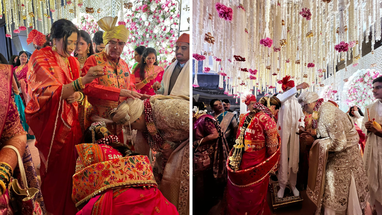 कुटुंबीयांनी तेजस्विनी आणि समाधानला भरभरून आशिर्वाद दिले आहेत आणि उभयतांनी सर्वांच्या पाया पडून संसारासाठी शुभेच्छा घेतल्या 