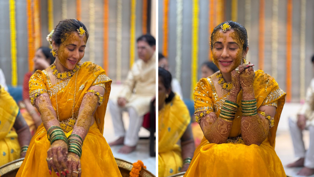 तेजस्विनीने हातात हिरवा चुडा भरला असून अगदी महाराष्ट्रीयन पद्धतीने सोन्याच्या बांगड्यांसह परफेक्ट मॅच केलाय, नवरीचा चेहऱ्यावरील ग्लो अगदी दिसून येतोय 