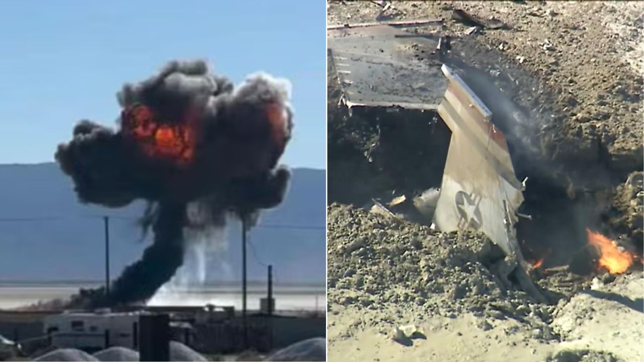 US: कॅलिफोर्नियामध्ये F-16 लढाऊ विमान कोसळले, पायलट थोडक्यात बचावला; पाहा अपघाताचा VIRAL VIDEO