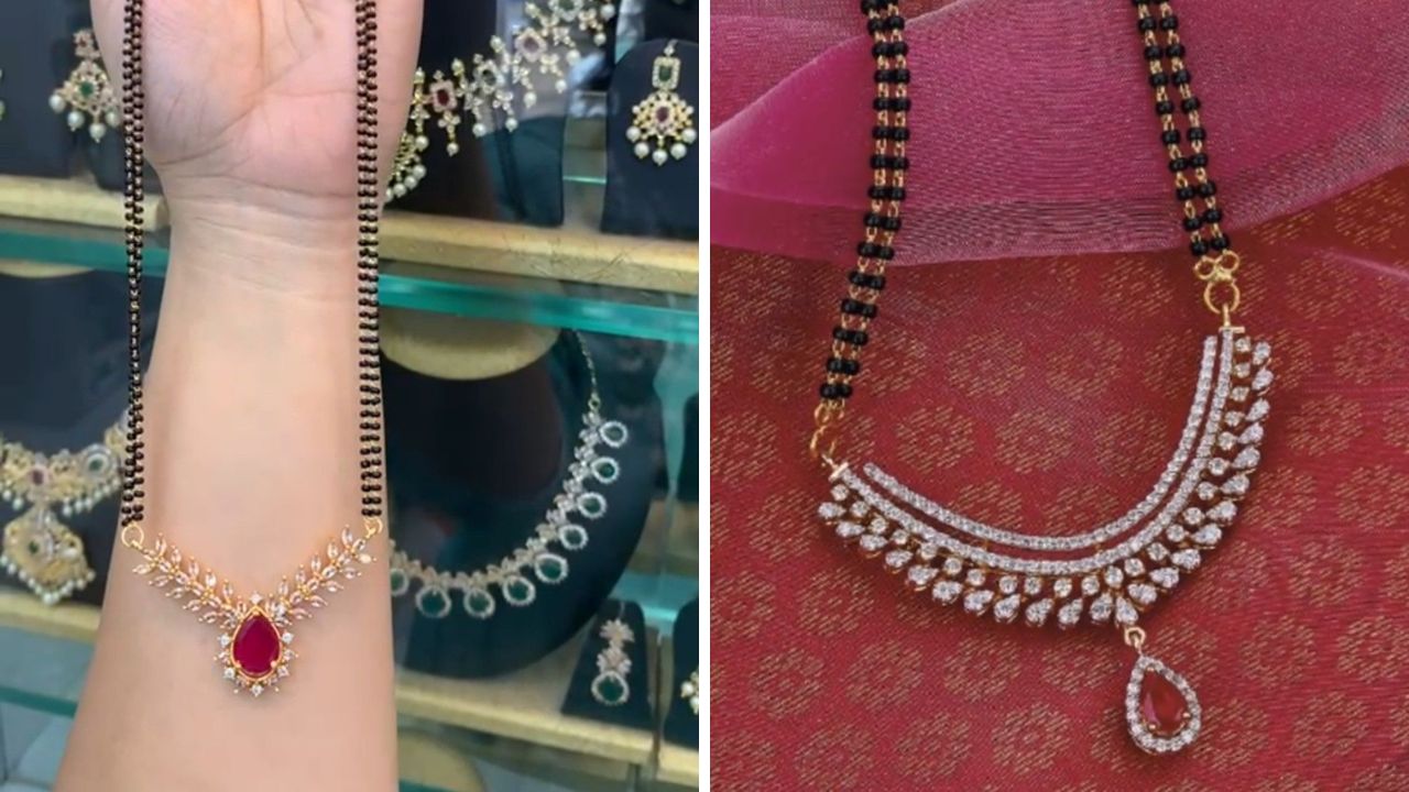 व्हिक्टोरिया मंगळसूत्र डायमंड आणि वेगवेगळ्या रंगीत मण्यांचा वापर करून बनवले जाते. काळ्या मण्यांच्या मंगळसूत्रातील मोठे पेंडेंट अतिशय स्टायलिश लुक देईल. 