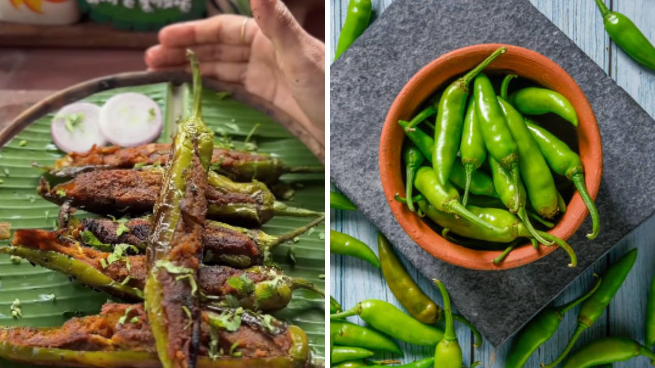 भाजी खायचा कंटाळा आला आहे मग सोप्या पद्धतीमध्ये बनवा कुळीथ पीठ भरून बनवलेली मिरची फ्राई, नोट करा रेसिपी