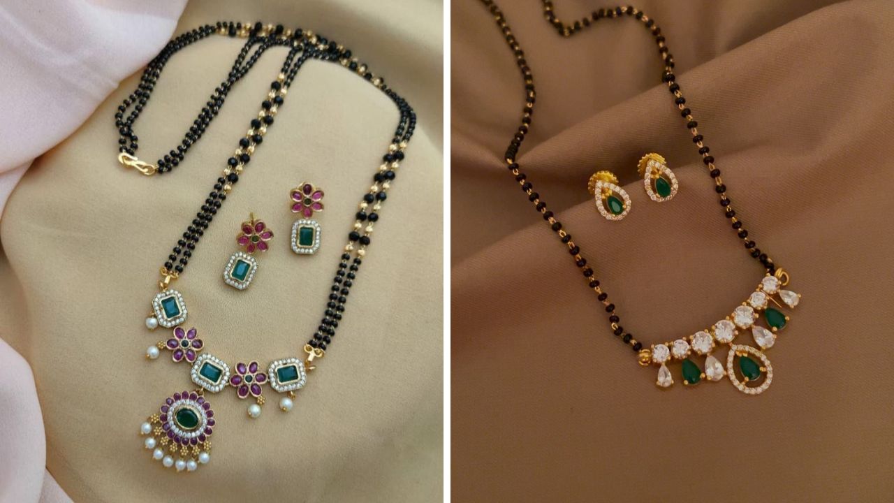 काहींना अतिशय मिनिमल लुक हवा असतो. गळ्यात जास्त दागिने नको असल्यास या डिझाईनचे सुंदर मंगळसूत्र परिधान करू शकता. यामध्ये तुमचा लुक मॉर्डन दिसेल. 