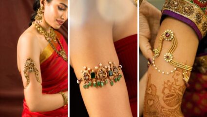 हाताचे सौंदर्य खुलून दिसण्यासाठी नाजुक दंडावर घाला सुंदर बाजुबंद, लग्न सोहळ्यांमध्ये दिसाल आणखीनच सुंदर