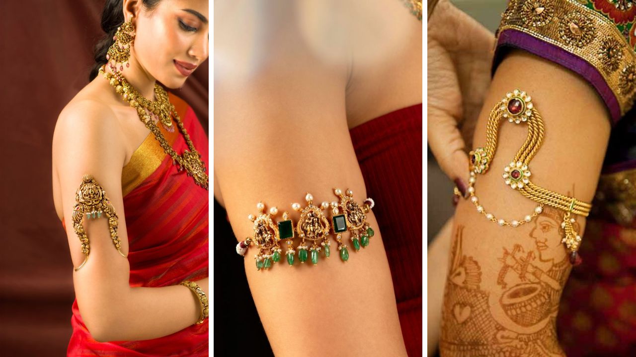 हाताचे सौंदर्य खुलून दिसण्यासाठी नाजुक दंडावर घाला सुंदर बाजुबंद, लग्न सोहळ्यांमध्ये दिसाल आणखीनच सुंदर