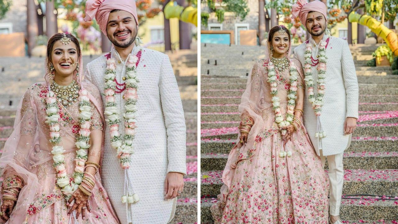 लेहेंगा किंवा लग्नातील कॉन्ट्रास्ट साडीवरील लूकवर पांढऱ्या फुलांच्या वरमाला तुम्ही निवडू शकता. पांढऱ्या फुलांच्या वरमाला डार्क रंगांच्या कपड्यांवर उठावदार दिसतात. 