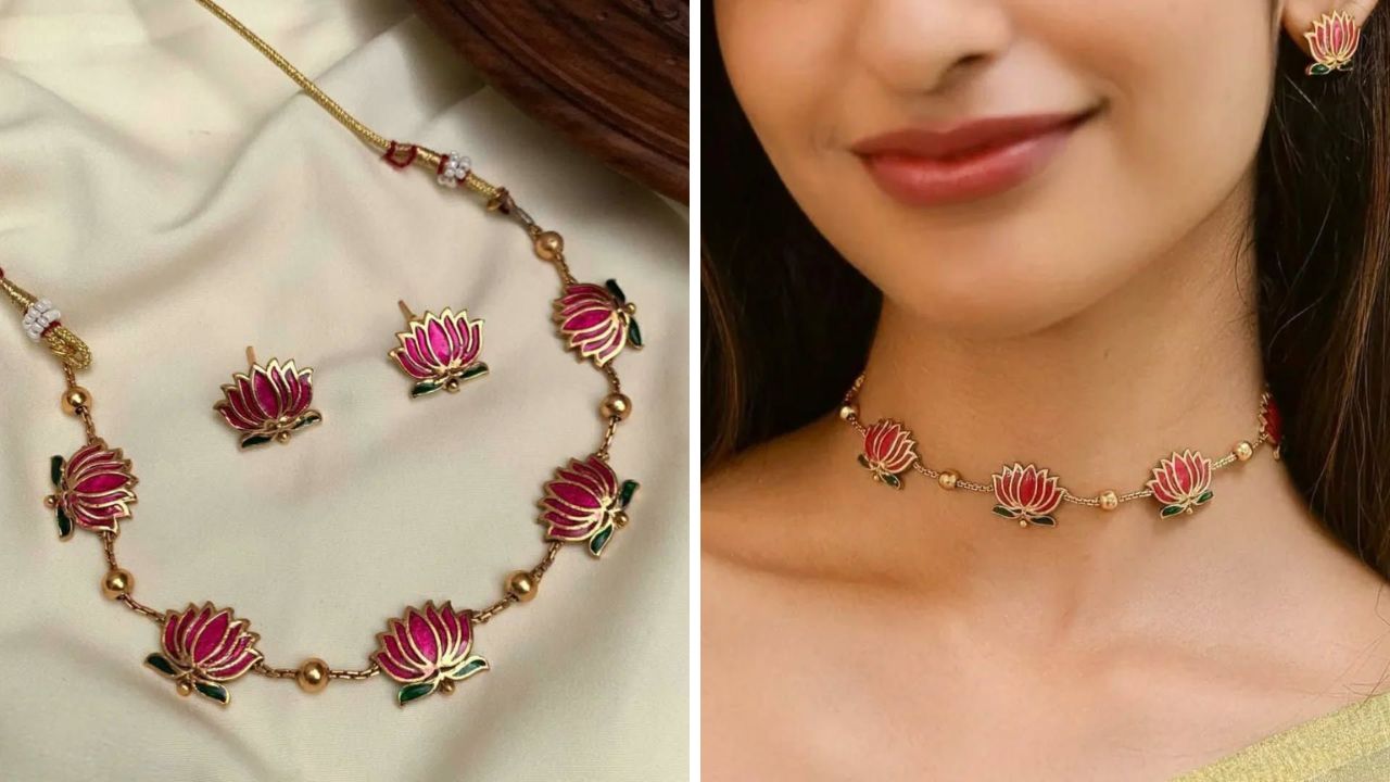 कमळ हे पावित्र्य, सौंदर्य आणि अध्यात्मिक शुद्धतेचे प्रतिक मानले जाते. त्यामुळे कमळाच्या दागिन्यांना विशेष महत्व आहे. सर्वच महिला गळ्यात आवडीने कमळ नेकलेस घालतात.