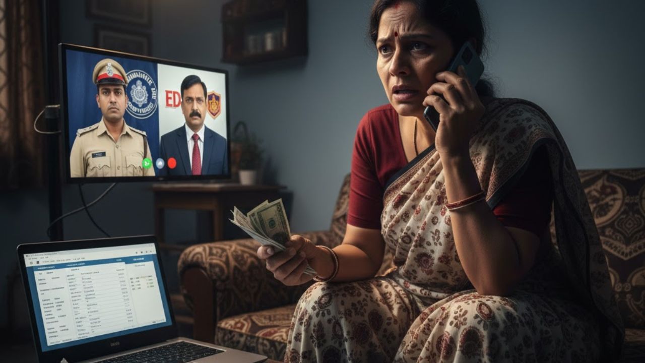 Crime News: ‘डिजिटल अरेस्ट’ करून गृहिणीला २५ लाखांचा गंडा; मुंबई पोलीस आणि ईडी अधिकारी असल्याचा बनाव