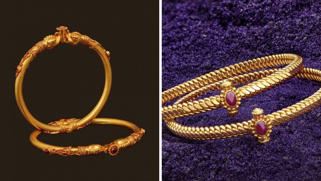 अनेकांना अतिशय हलके आणि नाजूक साजूक दागिने घालायला खूप जास्त आवडतात. अशावेळी तुम्ही या डिझाईनचे सुंदर गोठ हिरव्या बांगड्यांमध्ये घालू शकता.