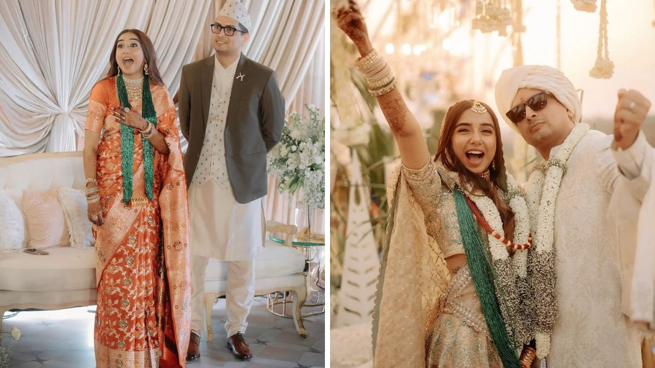 अभिनेत्री प्राजक्ता कोळीने मराठी आणि नेपाळी पद्धतीमध्ये विवाह सोहळा केला. तिचा नेपाली लुक सोशल मीडियावर व्हायरल झाला होता.