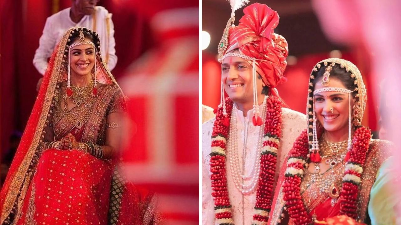 अभिनेता रितेश देशमुख आणि अभिनेत्री जेनेलिया यांचे मराठमोळ्या पद्धतीने लग्न झाले होते. जेनेलियाने लग्नात मुंडावळ्या बांधून सुंदर लुक केला होता. 