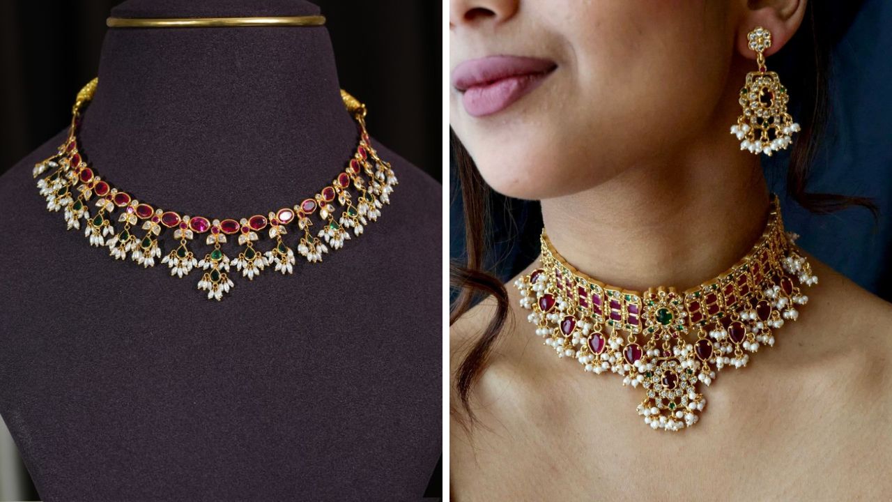 तुम्हाला जर जास्त जड किंवा हेवी दागिने नको असतील, तर तुम्ही नाजूक साजूक हाराची निवड करू शकता. फॉर्मल साड्या किंवा सिल्क ड्रेसवर या डिझाईनचा नेकलेस उठावदार दिसेल. 