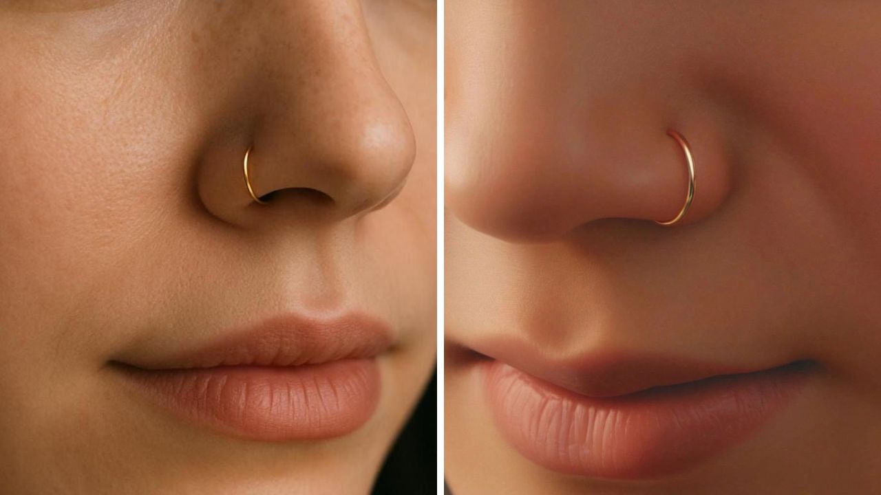 कोणत्याही साडी किंवा ड्रेसवर सर्कल नोज पिन उठावदार दिसतो. रोज घालण्यासाठी तुम्ही सर्कल नोज पिनचा वापर करू शकता.