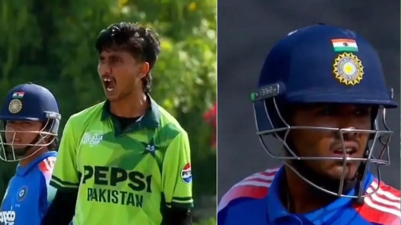 IND U19 vs PAK U19: विकेट काय घेतली पाकिस्तानी गोलंदाज माजला! भारतीय कर्णधाराशी भर मैदानात घातला वाद; पाहा व्हिडिओ