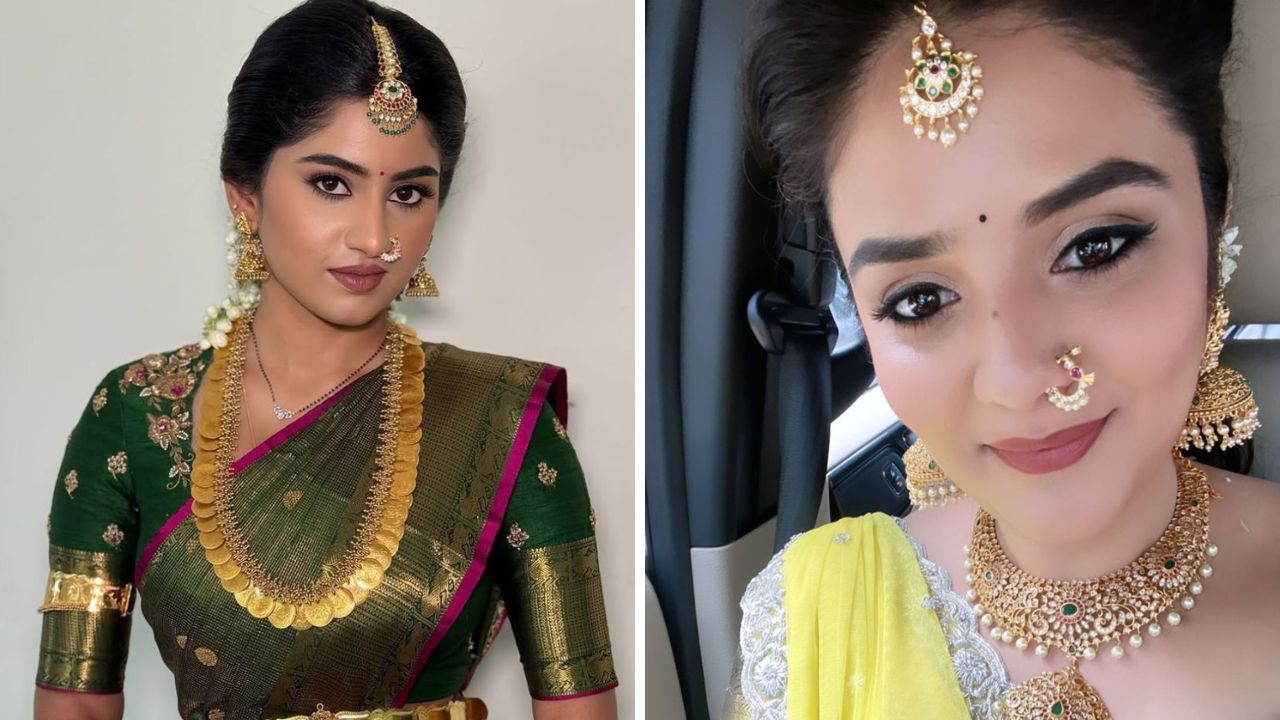 साऊथ इंडियन लग्न सोहळ्यांमध्ये महिला प्रामुख्याने या डिझाईनचे नोज पिन परिधान करतात. यामुळे लुक पारंपरिक आणि वेगळा दिसतो. या डिझाईनचे नोजपिन बाजारात सहज उपलब्ध होतात.