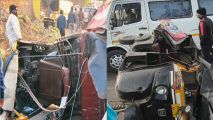 चाकण–तळेगाव महामार्गावर टेम्पो–रिक्षाची जोरदार धडक; मृत्यूंचा धक्कादायक आकडा समोर