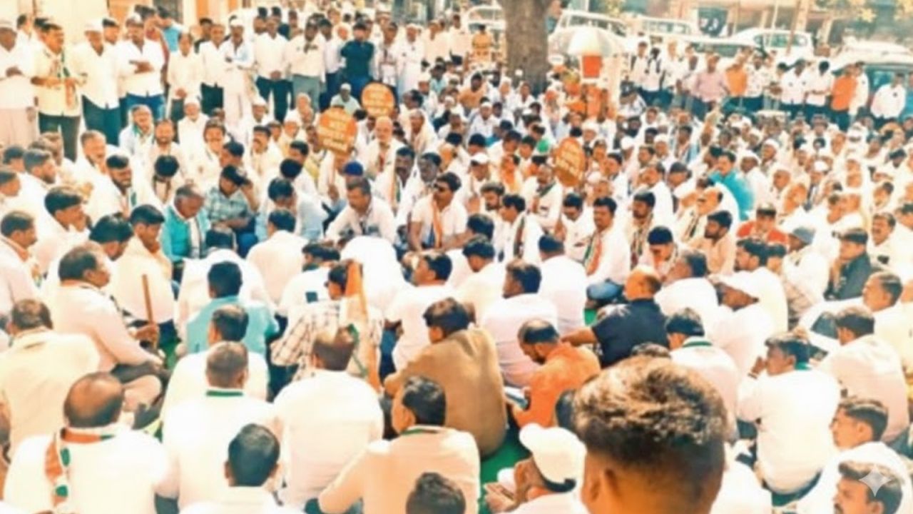 Ahilyanagar News: आमदार रोहित पवारांच्या नेतृत्वात जामखेडमध्ये शेतकऱ्यांचा आक्रोश मोर्चा