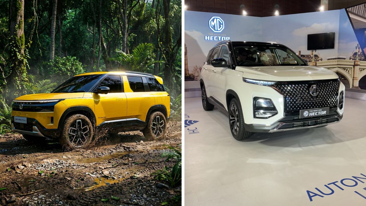 Tata Sierra vs MG Hector facelift: कोणत्या SUV ची बात न्यारी? जाणून घ्या फीचर्स